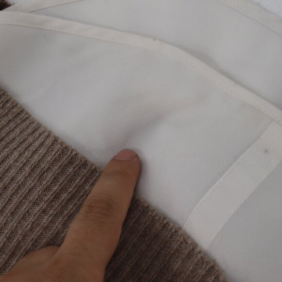 Brochu walker Sweater dress womens Medium Looker layered camel Wool Cashmere - Picture 11 of 16